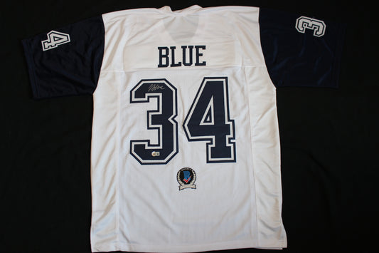 JAYDON BLUE DALLAS COWBOYS SIGNED ALT FOOTBALL JERSEY UT Longhorns BAS COA