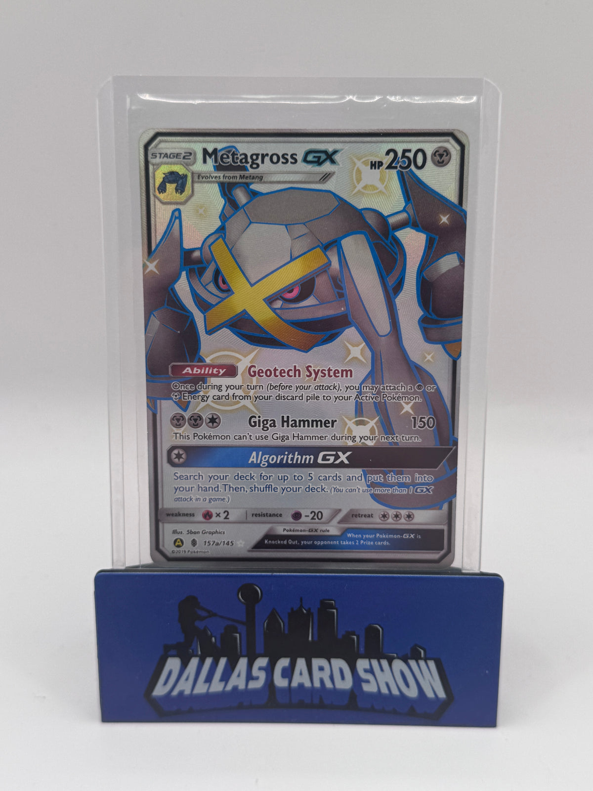 2019 Pokemon - Metagross GX (Shiny Full Art) - 157a/145 Alt Art Promo NM