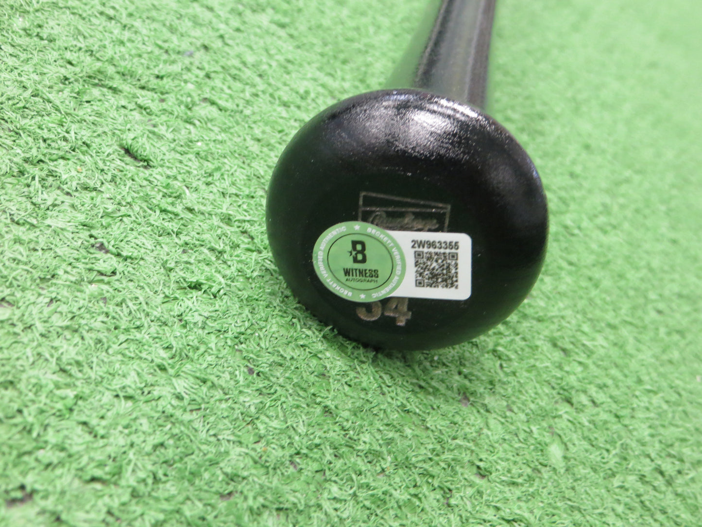 SEBASTIAN WALCOTT TEXAS RANGERS SIGNED BLACK RAWLINGS BASEBALL BAT BAS