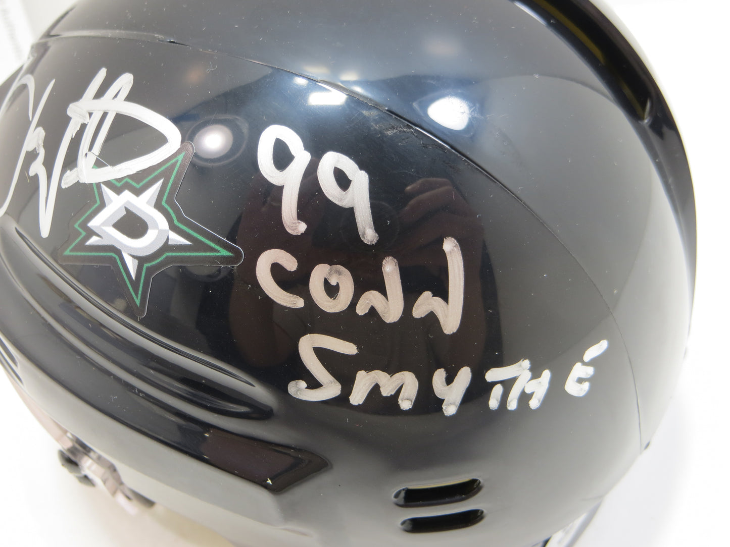 JOE NIEUWENDYK DALLAS STARS SIGNED MINI HOCKEY HELMET w/99 Conn Smythe BAS