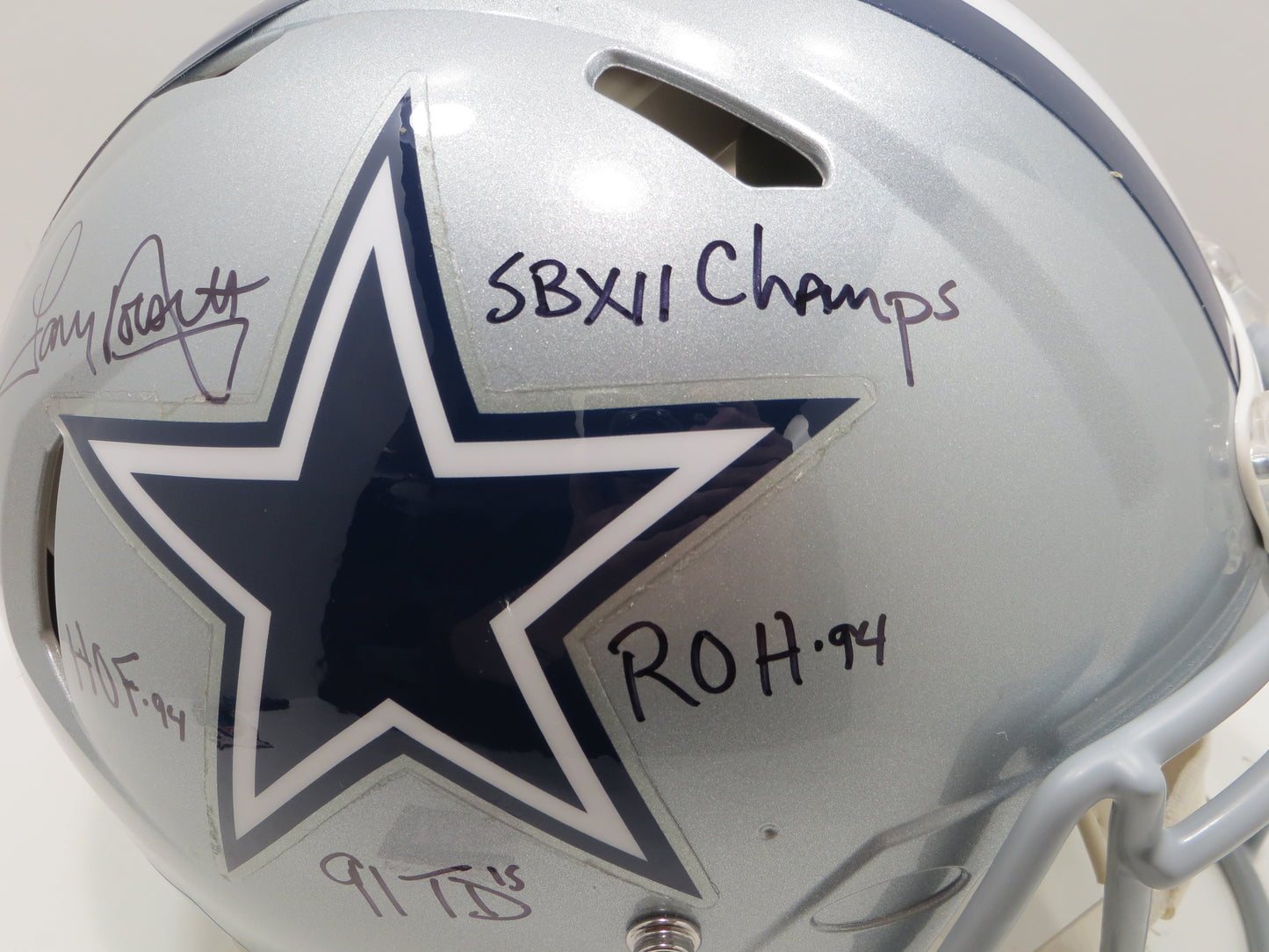 TONY DORSETT SIGNED DALLAS COWBOYS RIDDELL F/S Authentic HELMET w/4 INSCs JSA