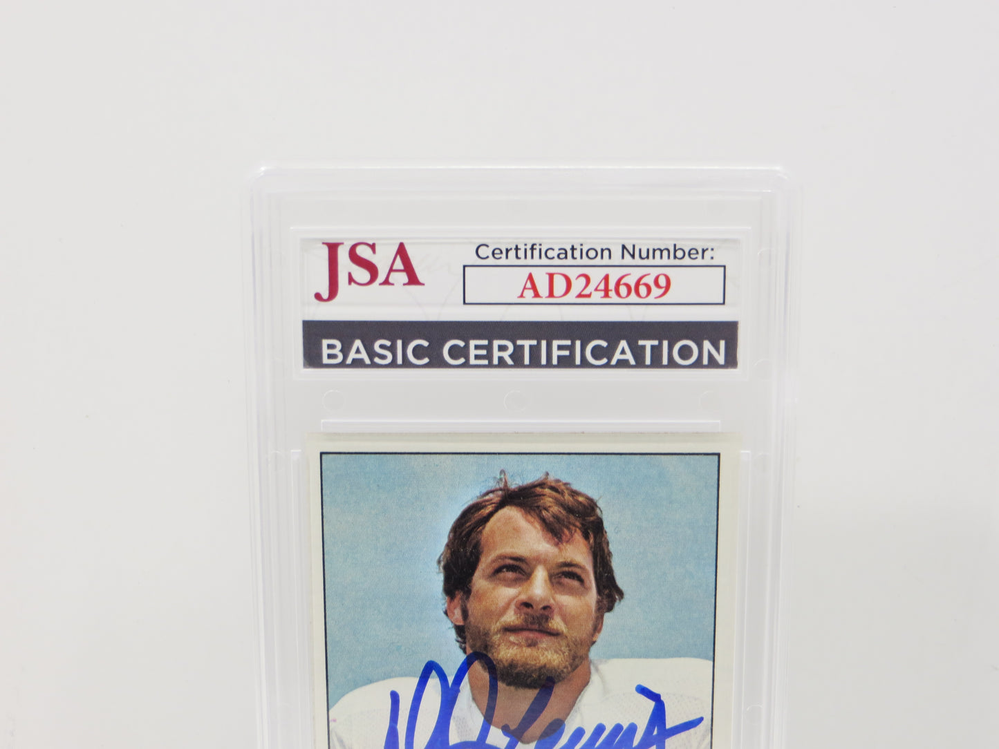 DD LEWIS SIGNED 1975 TOPPS Football Card #26 JSA SLAB Authentic AUTO