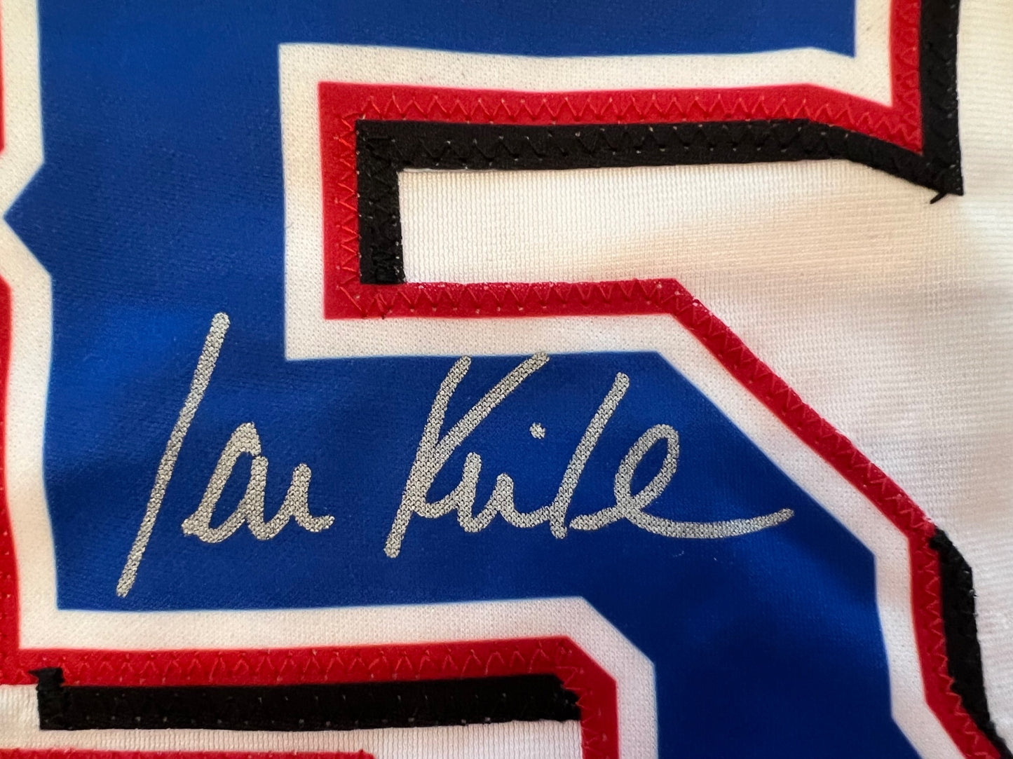 IAN KINSLER TEXAS RANGERS SIGNED WHITE JERSEY BAS COA