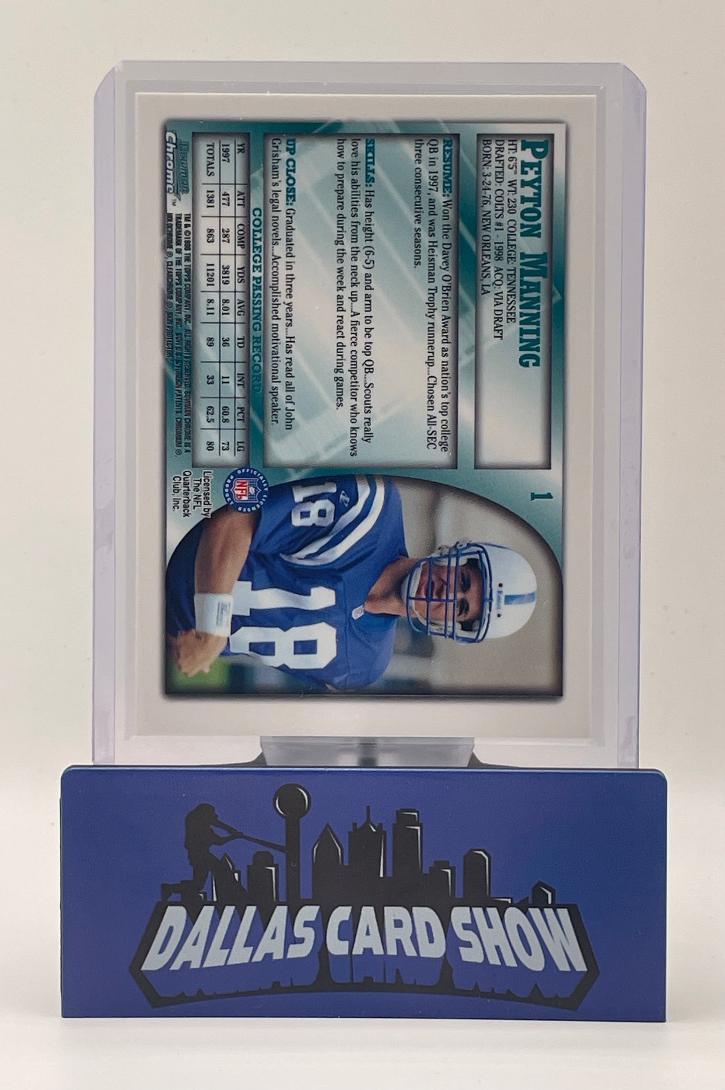 1998 Bowman Chrome #1 Peyton Manning Rookie RC
