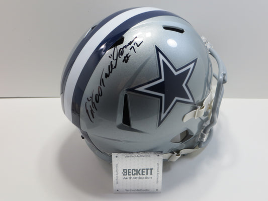 ED "TOO TALL" JONES SIGNED DALLAS COWBOYS FULL SIZE HELMET BAS