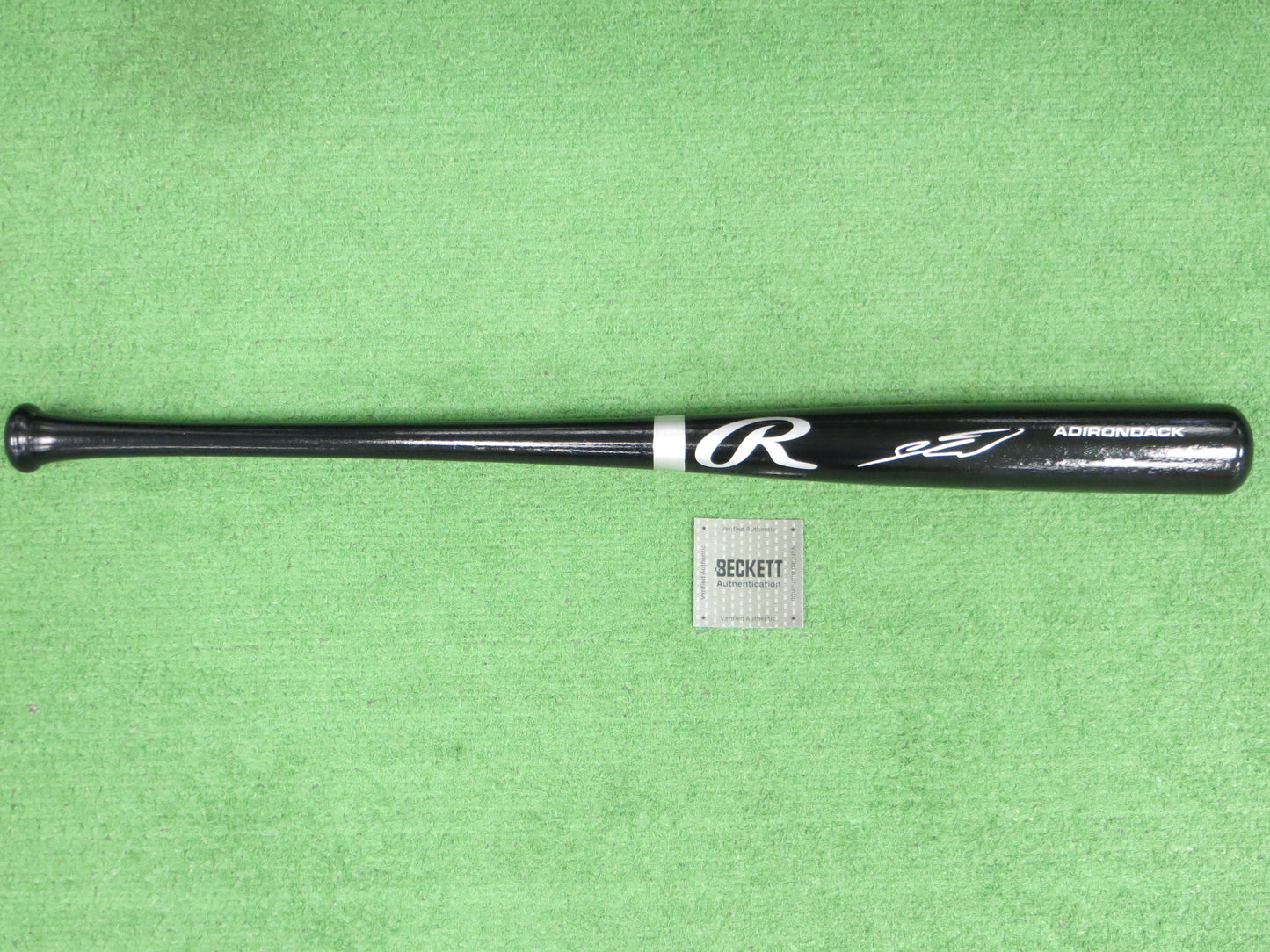 SEBASTIAN WALCOTT TEXAS RANGERS SIGNED BLACK RAWLINGS BASEBALL BAT BAS