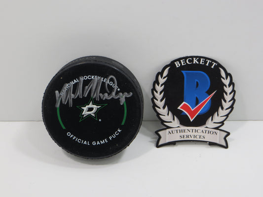 MIKE MODANO DALLAS STARS SIGNED AUTHENTIC OFFICIAL HOCKEY PUCK BAS COA