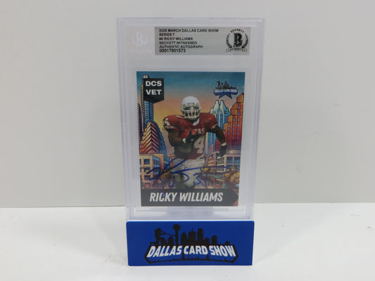 2025 MARCH DALLAS CARD SHOW SERIES 7 RICKY WILLIAMS BAS AUTO
