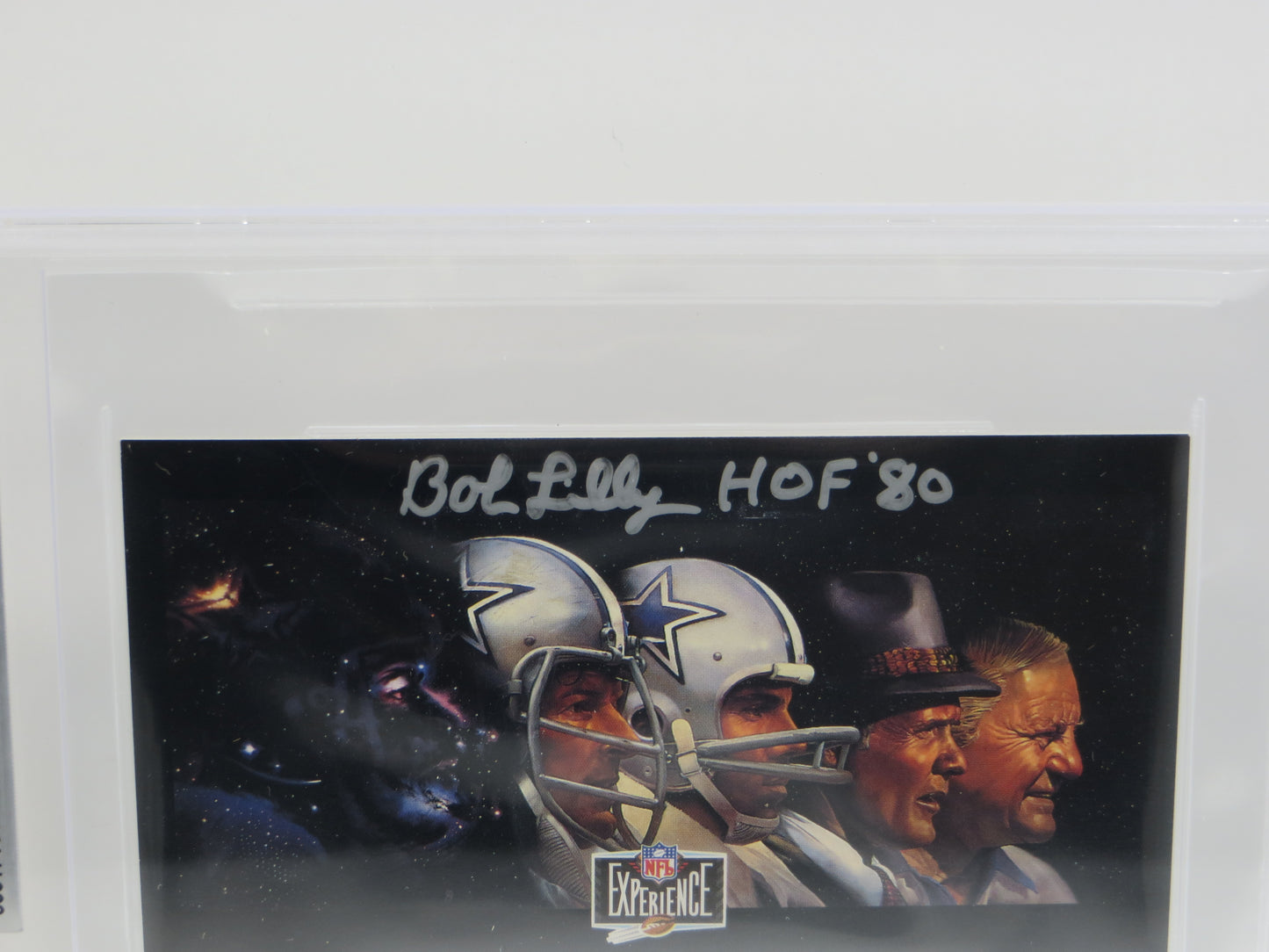 BOB LILLY SIGNED 1992 NFL EXPERIENCE SUPER BOWL VI BGS BAS SLAB DALLAS COWBOYS