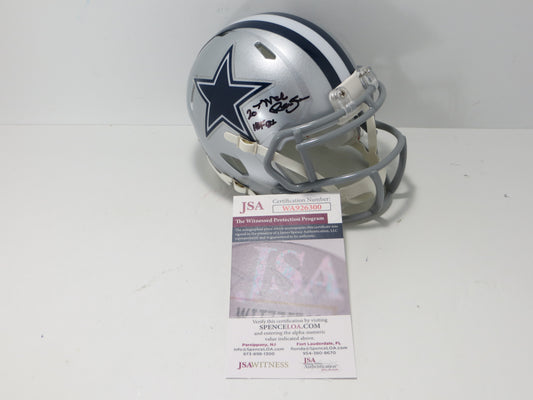 MEL RENFRO DALLAS COWBOYS SIGNED Mini Helmet w/HOF 06 JSA COA