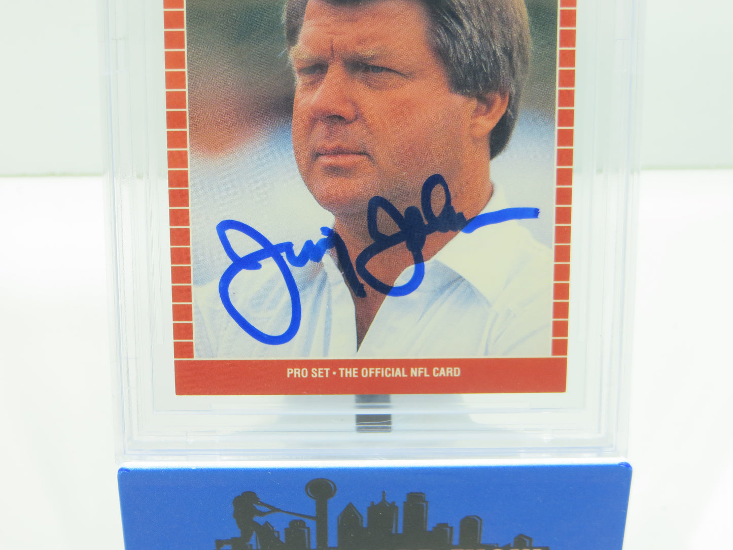 JIMMY JOHNSON DALLAS COWBOYS SIGNED 1989 PRO SET #98 BAS BGS SLAB AUTO 10