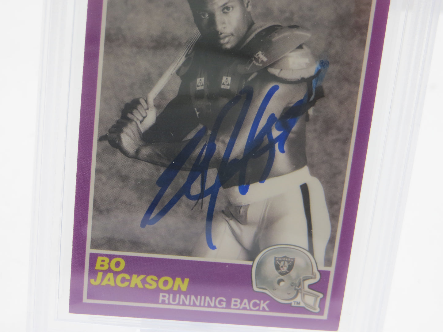 BO JACKSON SIGNED 1988 SCORE SUPPLEMENTAL #384S ROYALS RAIDERS BGS BAS SLAB