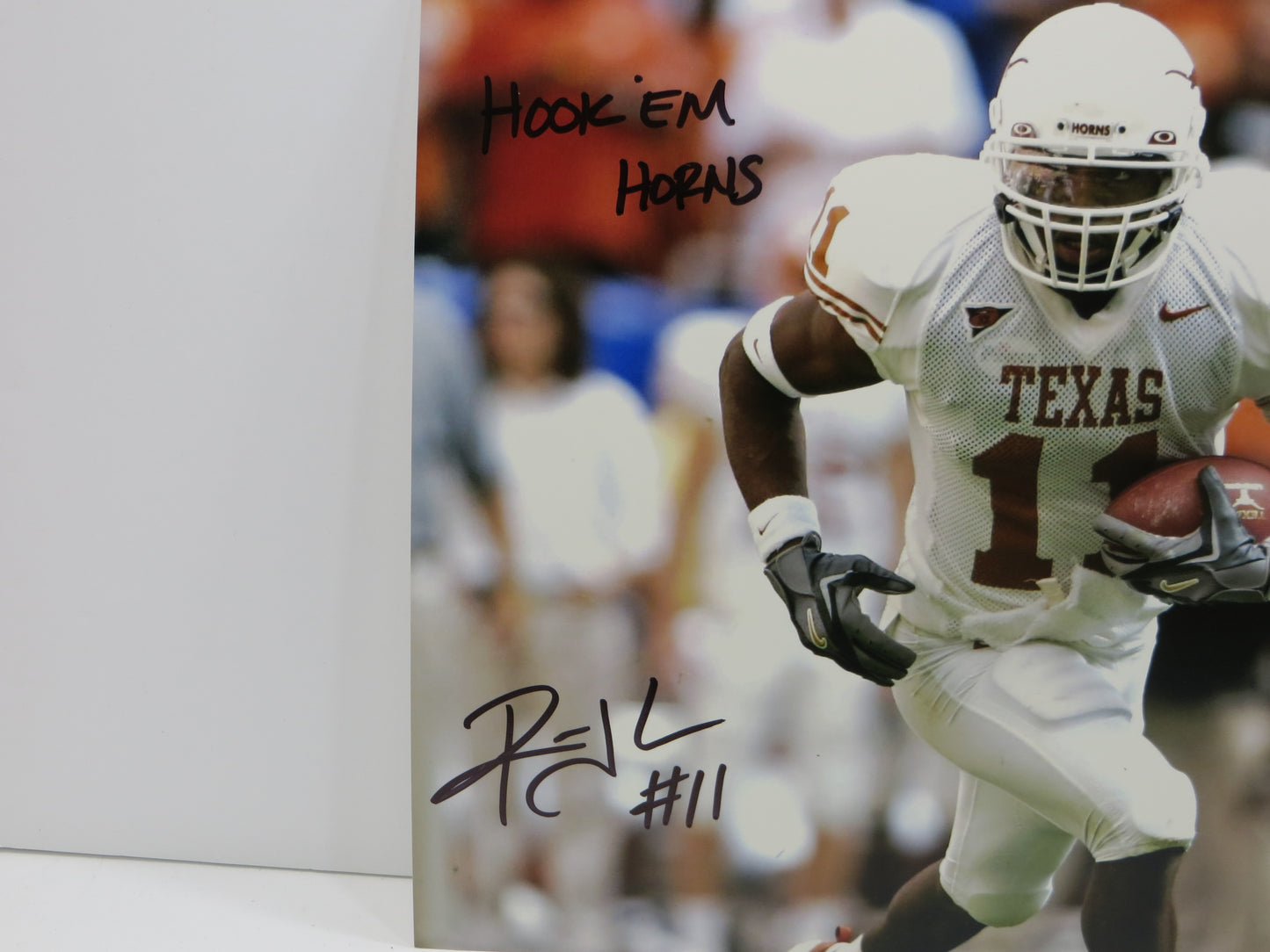 RAMONCE TAYLOR TEXAS UT LONGHORNS SIGNED 8x10 PHOTO BAS COA