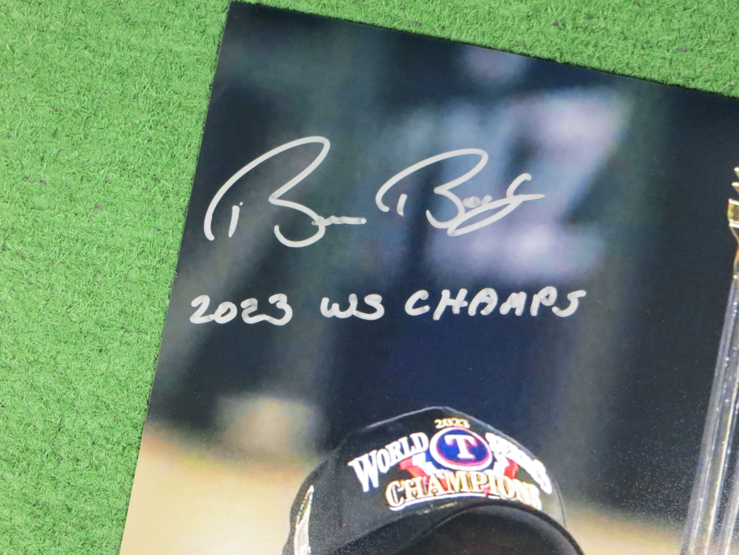 BRUCE BOCHY Texas Rangers SIGNED World Champs 16x20 PHOTO w/2023WSChamps JSA