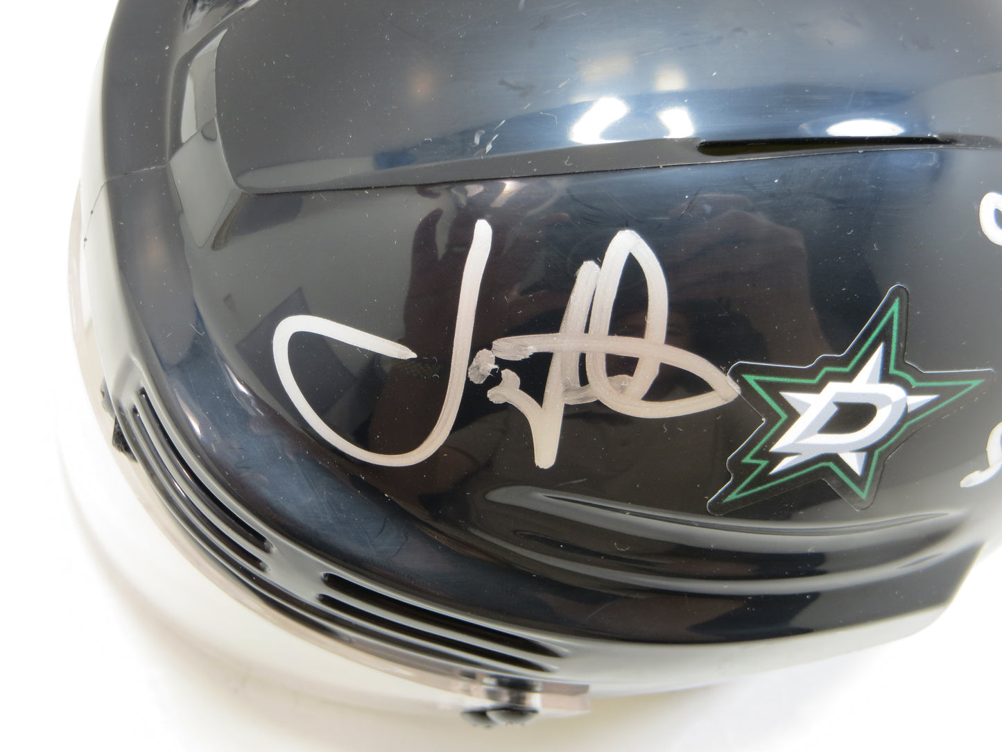 JOE NIEUWENDYK DALLAS STARS SIGNED MINI HOCKEY HELMET w/99 Conn Smythe BAS