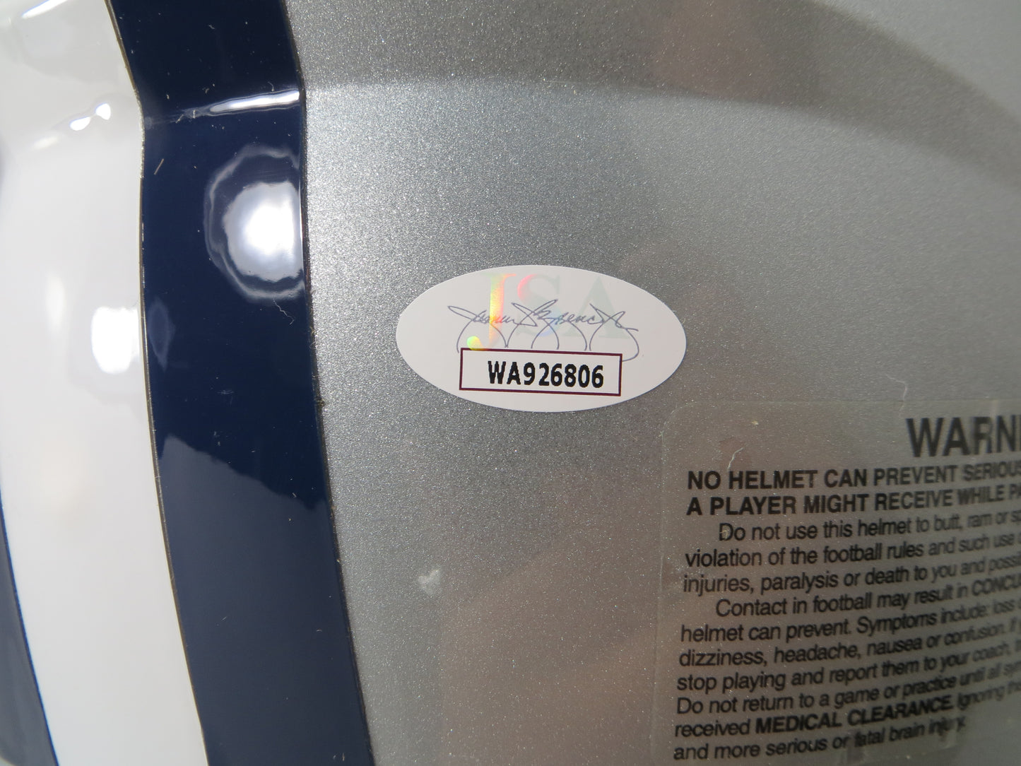 TONY DORSETT SIGNED DALLAS COWBOYS RIDDELL F/S Authentic HELMET w/4 INSCs JSA