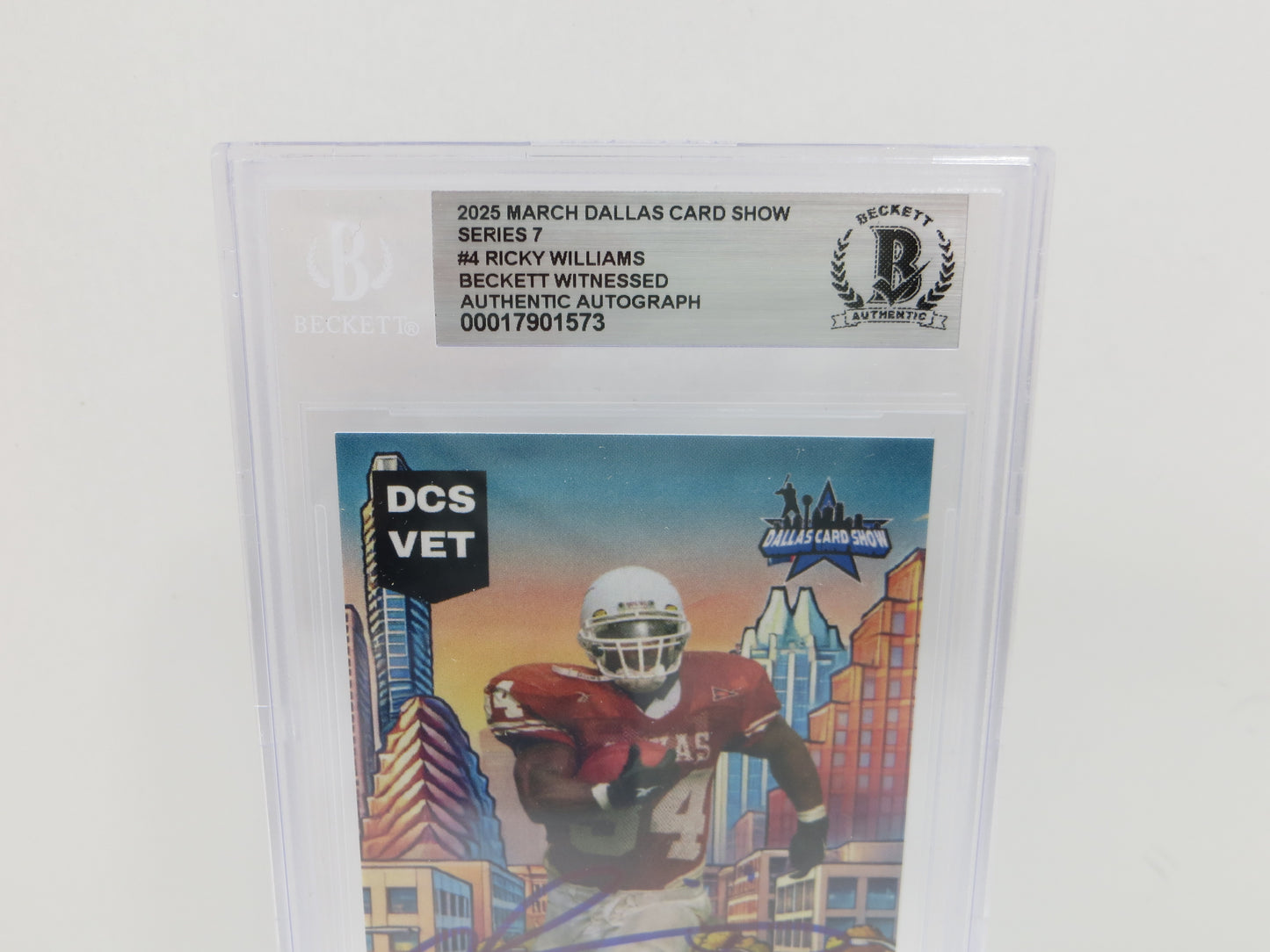 2025 MARCH DALLAS CARD SHOW SERIES 7 RICKY WILLIAMS BAS AUTO