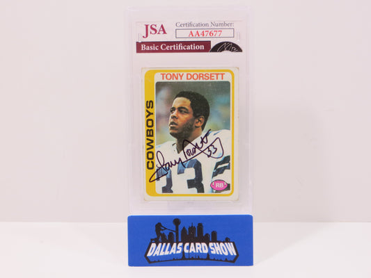 TONY DORSETT SIGNED 1978 TOPPS Football Card #315 JSA SLAB Authentic AUTO