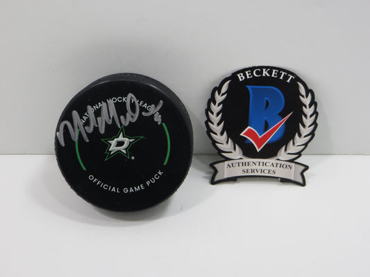 MIKE MODANO DALLAS STARS SIGNED AUTHENTIC OFFICIAL HOCKEY PUCK BAS COA