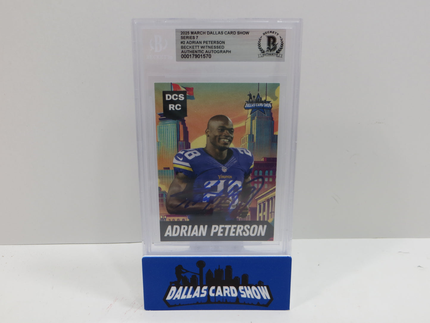 2025 MARCH DALLAS CARD SHOW SERIES 7 ADRIAN PETERSON BAS AUTO
