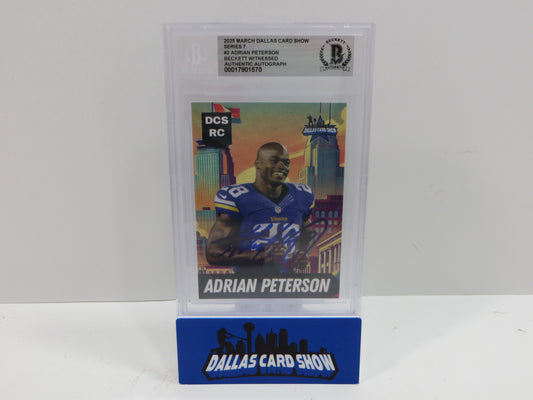 2025 MARCH DALLAS CARD SHOW SERIES 7 ADRIAN PETERSON BAS AUTO