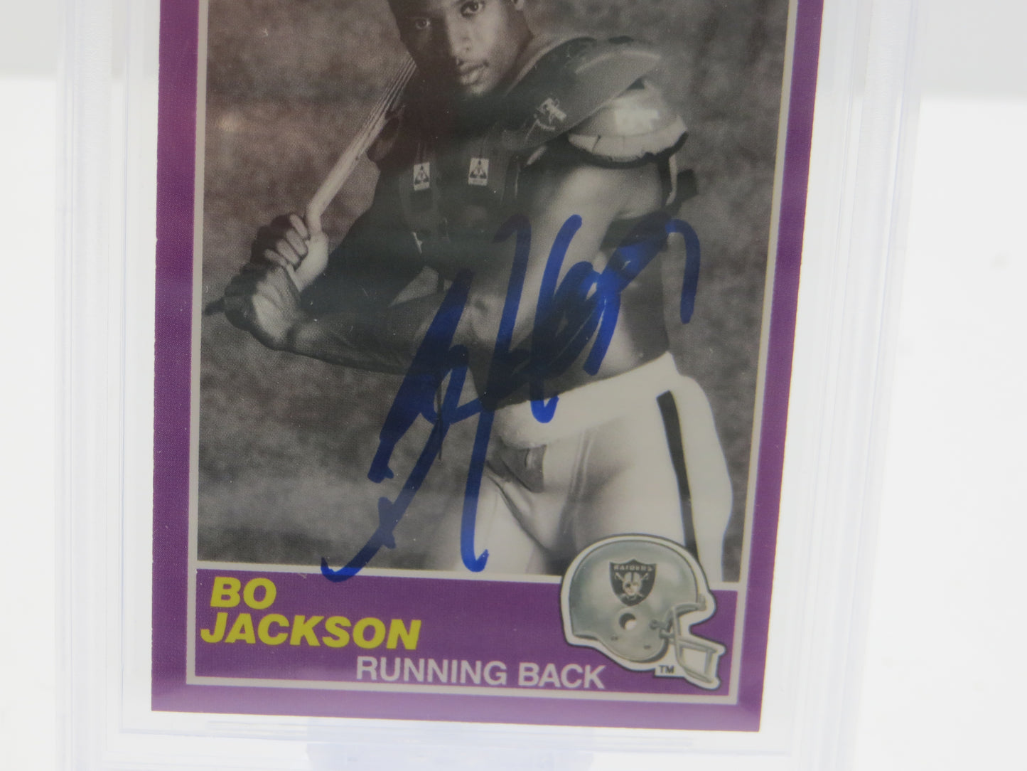 BO JACKSON SIGNED 1988 SCORE SUPPLEMENTAL #384S ROYALS RAIDERS BGS BAS SLAB
