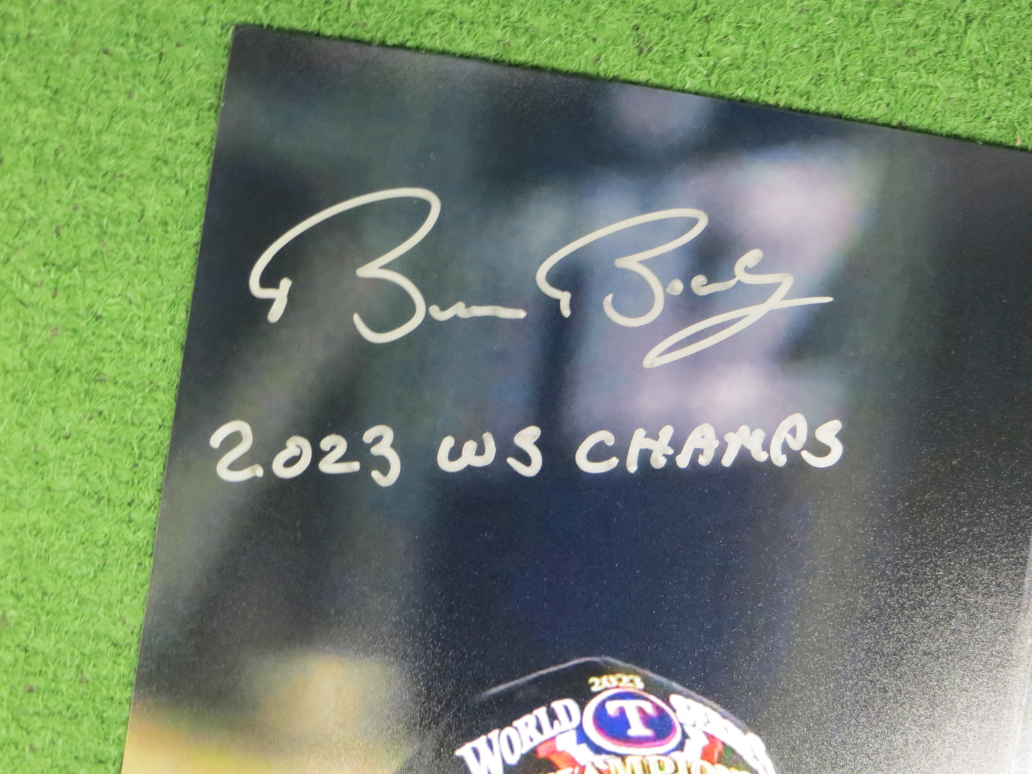 BRUCE BOCHY Texas Rangers SIGNED World Champs 16x20 PHOTO w/2023WSChamps JSA