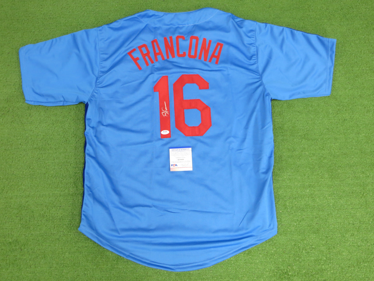 TERRY FRANCONA Montreal Expos JERSEY SIGNED Boston Red Sox Guardians PSA COA