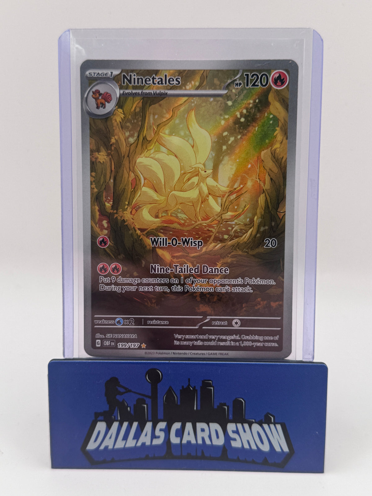 2023 Pokemon - Ninetales (Illustration Rare) - 199/197 Obsidian Flames NM