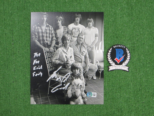 KEVIN VON ERICH SIGNED 8x10 PHOTO w/Fritz Von Erich Family BAS COA