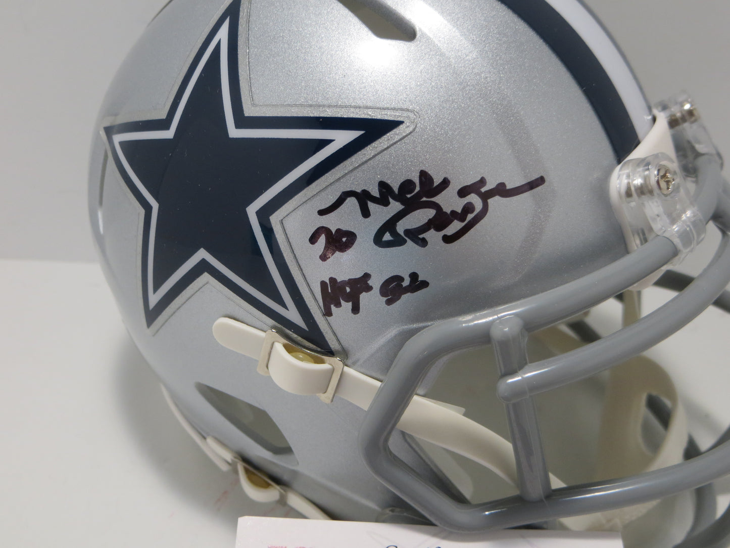 MEL RENFRO DALLAS COWBOYS SIGNED Mini Helmet w/HOF 06 JSA COA
