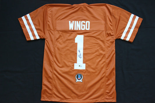 RYAN WINGO TEXAS UT LONGHORNS SIGNED BURNT ORANGE JERSEY BAS COA