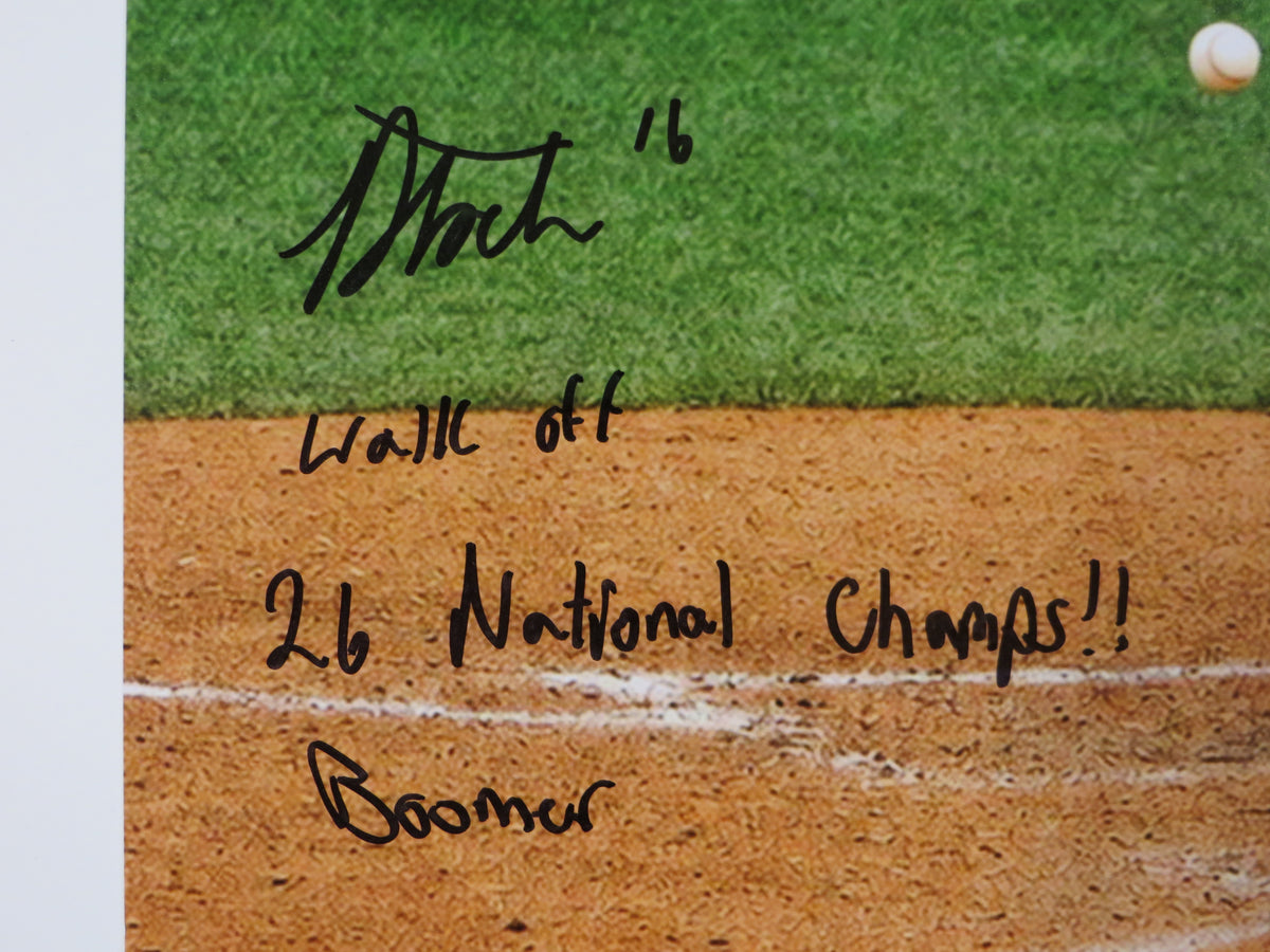 DAYTON TOCKEY OKLAHOMA OU SOONERS SIGNED 16x20 HR 3INSC BAS