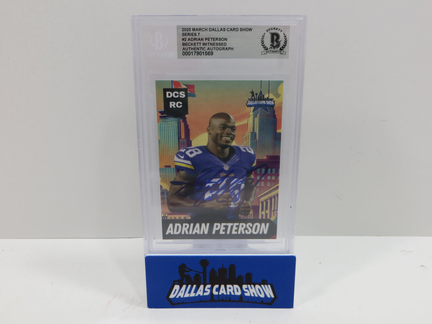 2025 MARCH DALLAS CARD SHOW SERIES 7 ADRIAN PETERSON BGS 10 AUTO