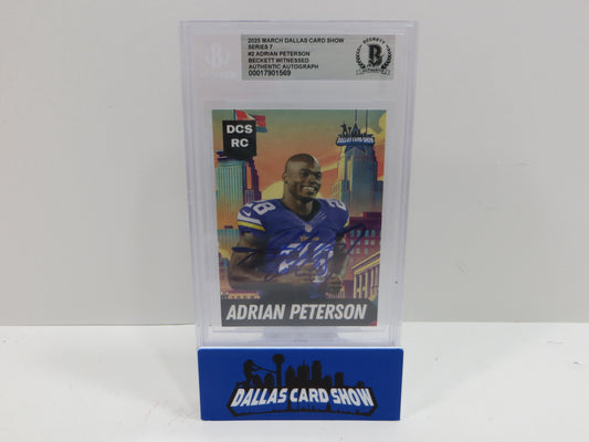 2025 MARCH DALLAS CARD SHOW SERIES 7 ADRIAN PETERSON BGS 10 AUTO