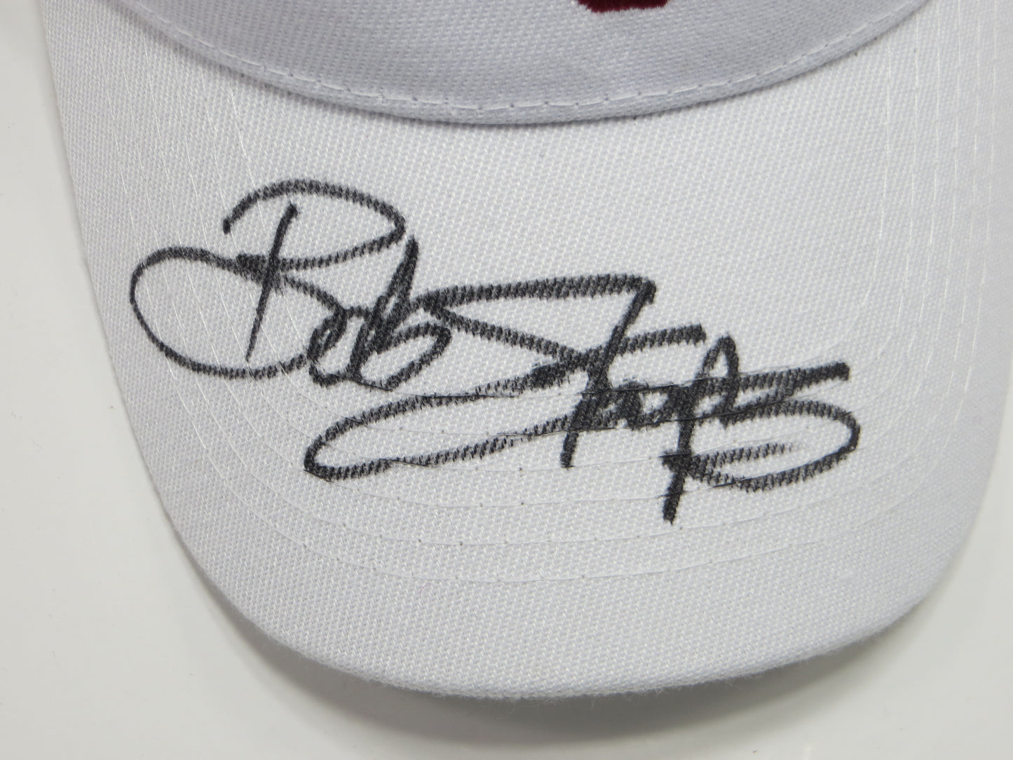 BOB STOOPS OKLAHOMA OU SOONERS SIGNED Sideline VISOR BAS COA
