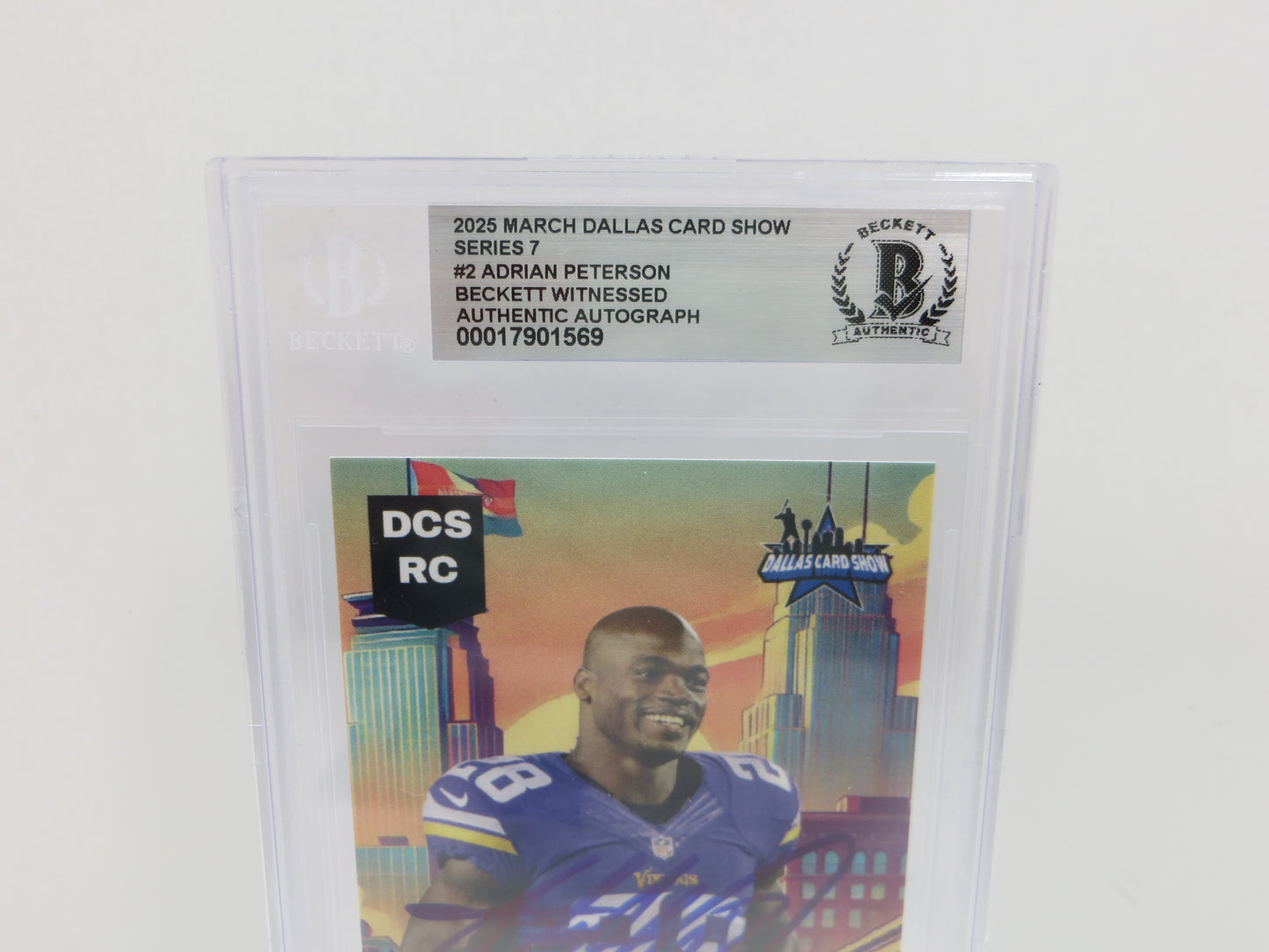 2025 MARCH DALLAS CARD SHOW SERIES 7 ADRIAN PETERSON BGS 10 AUTO
