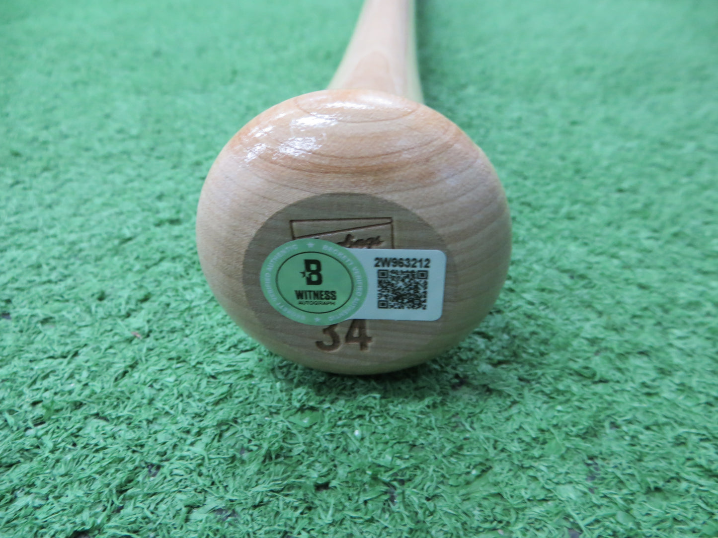 SEBASTIAN WALCOTT TEXAS RANGERS SIGNED BLONDE RAWLINGS BASEBALL BAT BAS