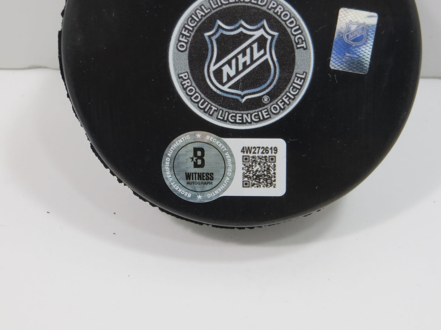 MIKE MODANO DALLAS STARS SIGNED HOCKEY PUCK Minn North Stars Red Wings BAS