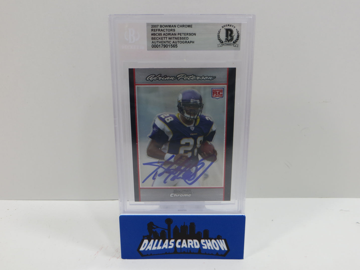 2007 BOWMAN CHROME #BC65 ADRIAN PETERSON ROOKIE BGS 10 AUTO
