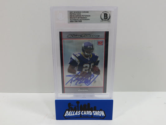 2007 BOWMAN CHROME #BC65 ADRIAN PETERSON ROOKIE BGS 10 AUTO