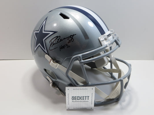 DREW PEARSON SIGNED DALLAS COWBOYS FULL SIZE HELMET w/HOF 21 BAS