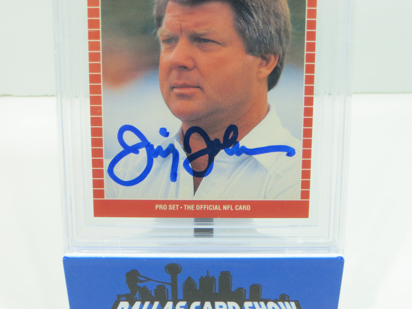 JIMMY JOHNSON DALLAS COWBOYS SIGNED 1989 PRO SET #98 BAS BGS SLAB AUTO 10
