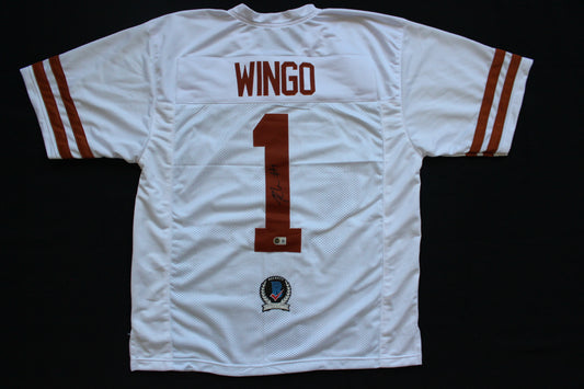 RYAN WINGO TEXAS UT LONGHORNS SIGNED WHITE JERSEY BAS COA