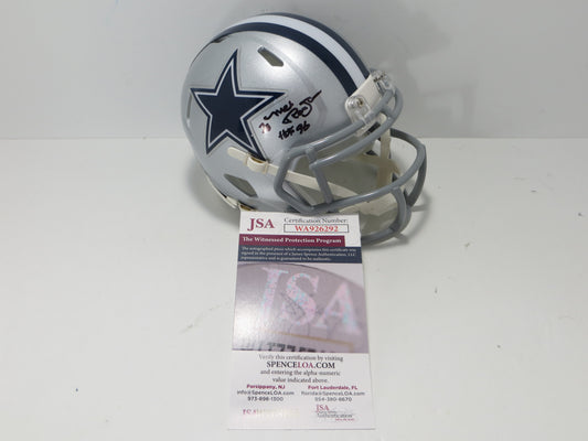 MEL RENFRO DALLAS COWBOYS SIGNED Mini Helmet w/HOF 06 JSA COA