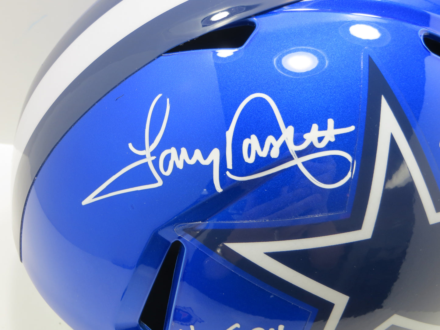 TONY DORSETT SIGNED DALLAS COWBOYS RIDDELL F/S Flash HELMET w/4 INSCs BAS