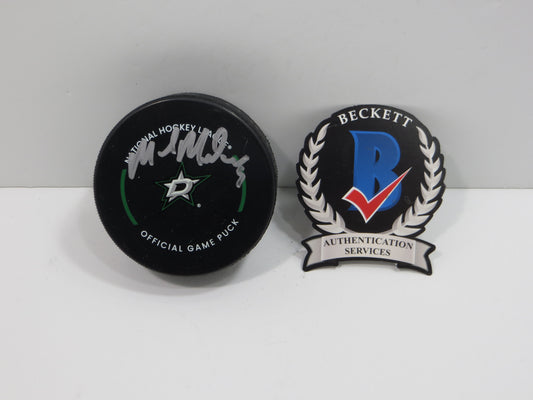 MIKE MODANO DALLAS STARS SIGNED AUTHENTIC OFFICIAL HOCKEY PUCK BAS COA