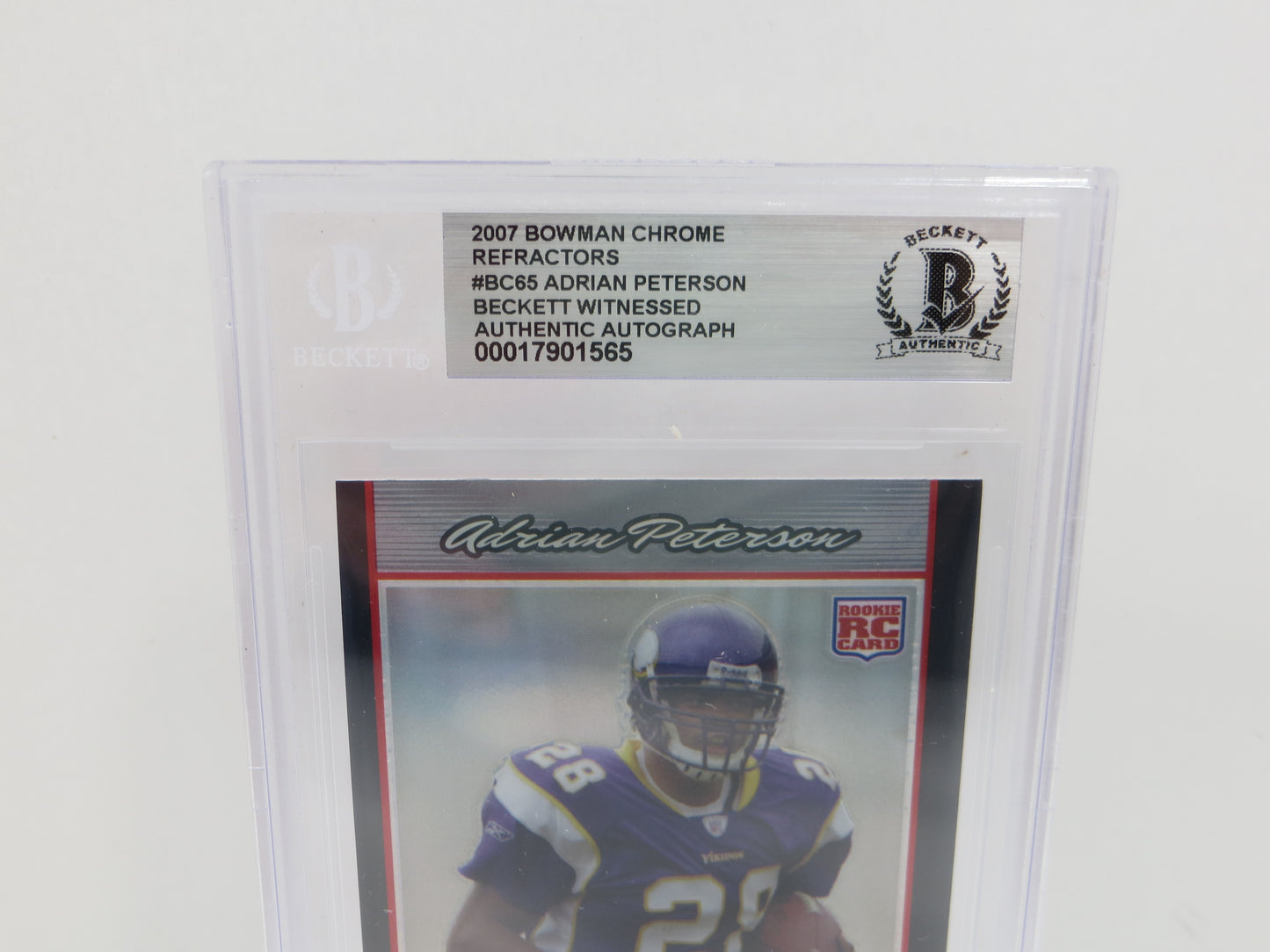 2007 BOWMAN CHROME #BC65 ADRIAN PETERSON ROOKIE BGS 10 AUTO
