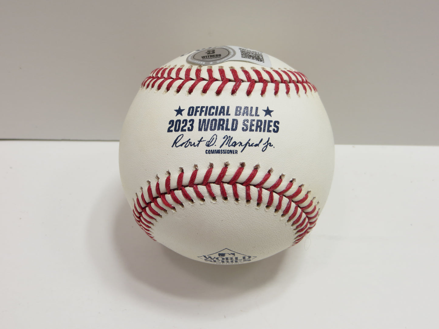 JOSH SMITH TEXAS RANGERS SIGNED OFFICIAL 2023 WORLD SERIES BASEBALL w/INSC BAS