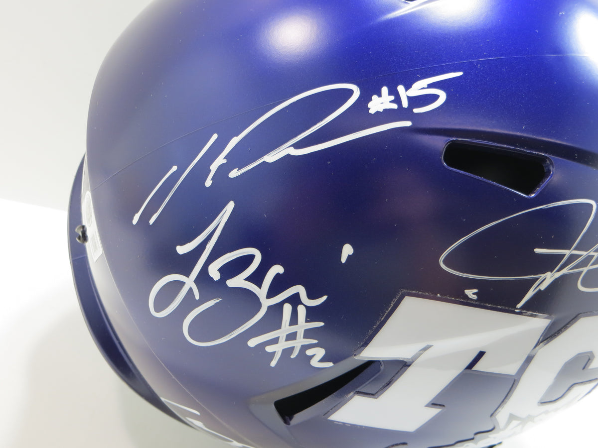 TCU HORNED FROGS LEGENDS Lilly Tomlinson Duggan ++ SIGNED PURPLE Full SIZE HELMET BAS